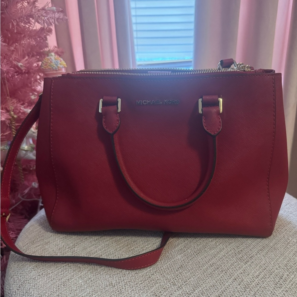 Michael Kors Cherry Red Satchel